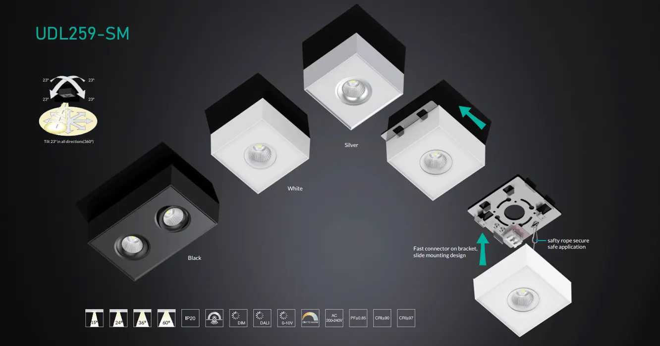 UDB259 mennyezeti LED spot lámpa