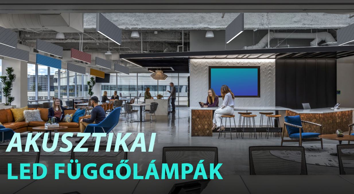 LED akusztikai, hangelnyelő lámpa