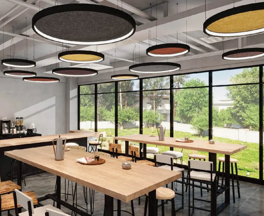 LED gyűrű lámpa akusztikai panellel