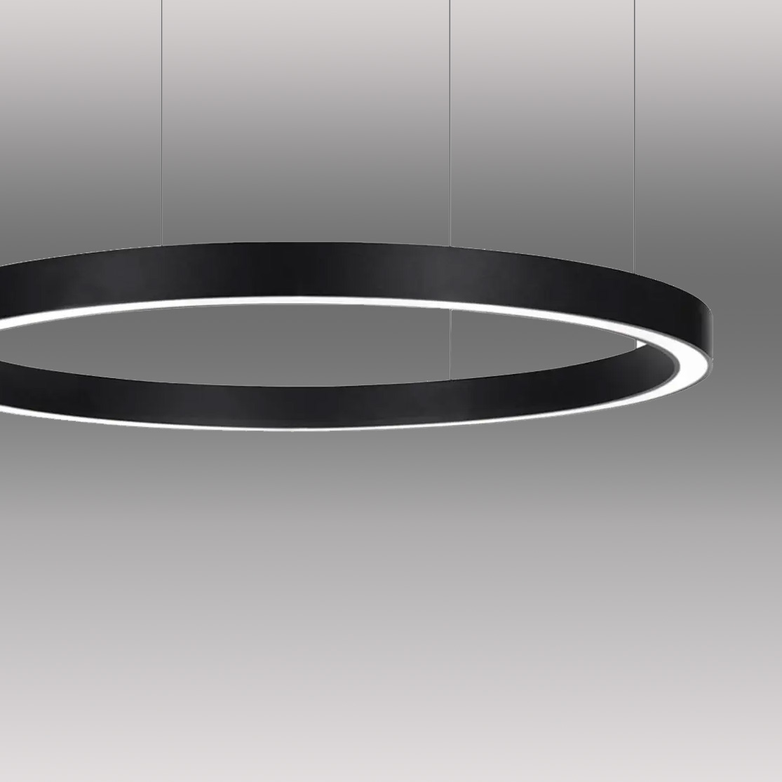 nagyméretű kerek LED függőlámpa direkt indirekt vilagitassal