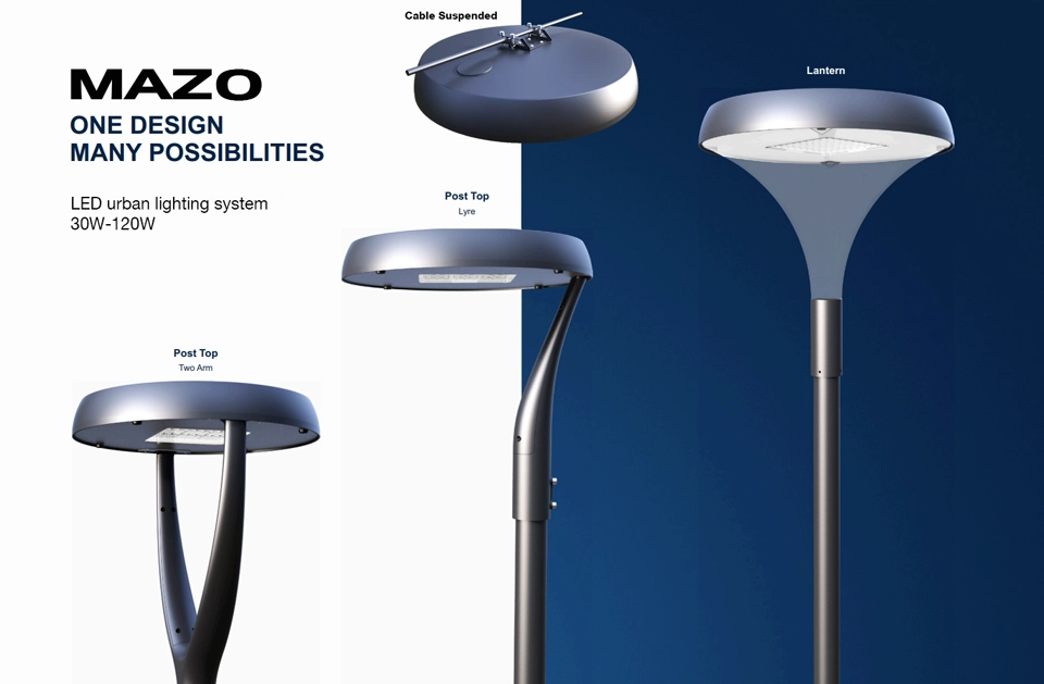 LED utca- és térvilágító lámpa-mazo