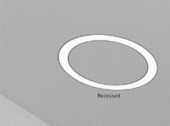 LED gyűrűlámpa felszerelés - süllyesztett