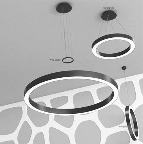 további LED gyűrű függesztési opciók