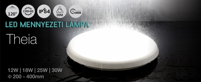 Theia IP védett LED mennyezeti lámpa - hpLED